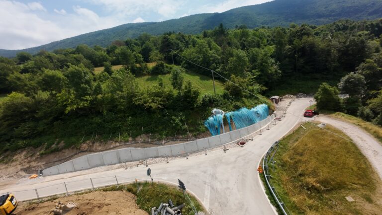Ampliamento e messa in sicurezza strada provinciale in località Poia - Comano Terme (TN)